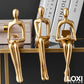Loxi Design™ Golden Abstract Figures